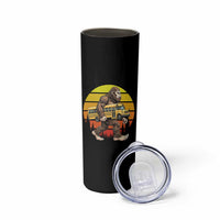 Funny Bigfoot School Bus Lover Skinny Tumbler Sasquatch Back To School Vintage Gift