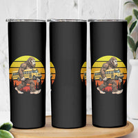 Funny Bigfoot School Bus Lover Skinny Tumbler Sasquatch Back To School Vintage Gift