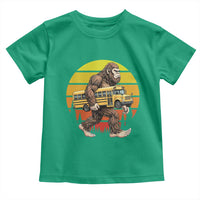 Funny Bigfoot School Bus Lover Toddler T Shirt Sasquatch Back To School Vintage Gift