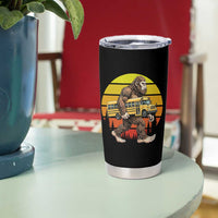 Funny Bigfoot School Bus Lover Tumbler Cup Sasquatch Back To School Vintage Gift
