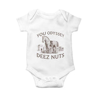 Funny You Odyssey Deez Nuts Trojan Horse Baby Onesie Ancient Greek History Meme Humor Gift