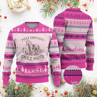 Funny You Odyssey Deez Nuts Trojan Horse Ugly Christmas Sweater Ancient Greek History Meme Humor Gift