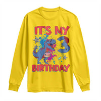 Dino Spider Its My 3rd Birthday Long Sleeve Shirt Dinosaur Gift For Boys