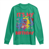 Dino Spider Its My 3rd Birthday Long Sleeve Shirt Dinosaur Gift For Boys