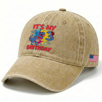 Dino Spider Its My 3rd Birthday Washed Cotton Baseball Cap Dinosaur Gift For Boys