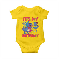 Dino Spider Its My 5th Birthday Baby Onesie Dinosaur Gift For Boys
