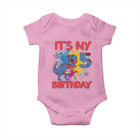 Dino Spider Its My 5th Birthday Baby Onesie Dinosaur Gift For Boys