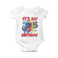 Dino Spider Its My 5th Birthday Baby Onesie Dinosaur Gift For Boys