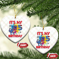 Dino Spider Its My 5th Birthday Ceramic Ornament Dinosaur Gift For Boys