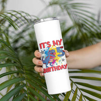 Dino Spider Its My 5th Birthday Skinny Tumbler Dinosaur Gift For Boys