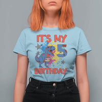 Dino Spider Its My 5th Birthday T Shirt For Women Dinosaur Gift For Boys