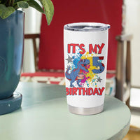 Dino Spider Its My 5th Birthday Tumbler Cup Dinosaur Gift For Boys