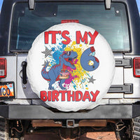 Dino Spider Its My 6th Birthday Spare Tire Cover Dinosaur Gift For Boys