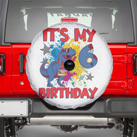 Dino Spider Its My 6th Birthday Spare Tire Cover Dinosaur Gift For Boys