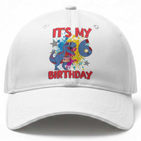 Dino Spider Its My 6th Birthday Baseball Cap Dinosaur Gift For Boys