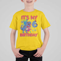 Dino Spider Its My 6th Birthday T Shirt For Kid Dinosaur Gift For Boys