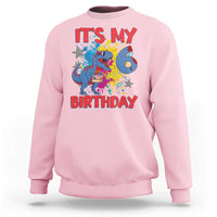 Dino Spider Its My 6th Birthday Sweatshirt Dinosaur Gift For Boys