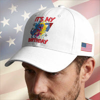 Dino Spider Its My 7th Birthday Baseball Cap Dinosaur Gift For Boys