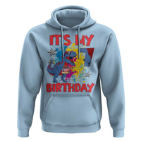 Dino Spider Its My 7th Birthday Hoodie Dinosaur Gift For Boys