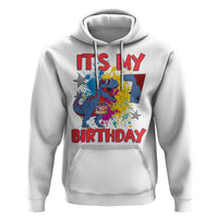Dino Spider Its My 7th Birthday Hoodie Dinosaur Gift For Boys