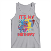Dino Spider Its My 7th Birthday Tank Top Dinosaur Gift For Boys