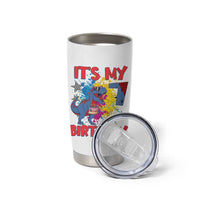 Dino Spider Its My 7th Birthday Tumbler Cup Dinosaur Gift For Boys