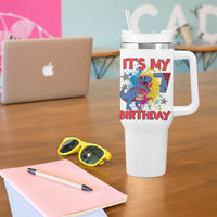 Dino Spider Its My 7th Birthday Tumbler With Handle Dinosaur Gift For Boys