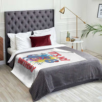 Dino Spider Its My 8th Birthday Throw Blanket Dinosaur Gift For Boys