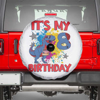 Dino Spider Its My 8th Birthday Spare Tire Cover Dinosaur Gift For Boys