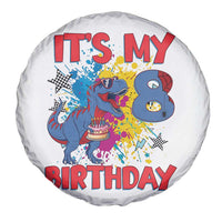 Dino Spider Its My 8th Birthday Spare Tire Cover Dinosaur Gift For Boys