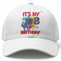 Dino Spider Its My 8th Birthday Baseball Cap Dinosaur Gift For Boys
