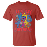 Dino Spider Its My 8th Birthday T Shirt Dinosaur Gift For Boys