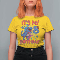 Dino Spider Its My 8th Birthday T Shirt For Women Dinosaur Gift For Boys