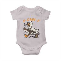 F Caw F Goose With Gun Baby Onesie Funny Rebellious Gift - Wonder Print Shop