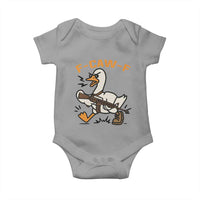 F Caw F Goose With Gun Baby Onesie Funny Rebellious Gift - Wonder Print Shop