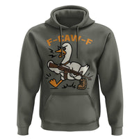 F Caw F Goose With Gun Hoodie Funny Rebellious Gift - Wonder Print Shop