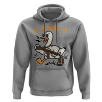 F Caw F Goose With Gun Hoodie Funny Rebellious Gift - Wonder Print Shop