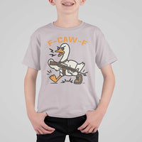 F Caw F Goose With Gun T Shirt For Kid Funny Rebellious Gift - Wonder Print Shop