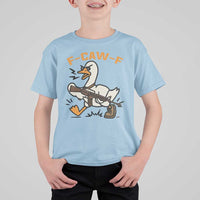 F Caw F Goose With Gun T Shirt For Kid Funny Rebellious Gift - Wonder Print Shop