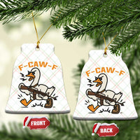 F Caw F Goose With Gun Ceramic Ornament Funny Rebellious Gift - Wonder Print Shop