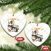 F Caw F Goose With Gun Ceramic Ornament Funny Rebellious Gift - Wonder Print Shop