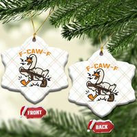 F Caw F Goose With Gun Ceramic Ornament Funny Rebellious Gift - Wonder Print Shop