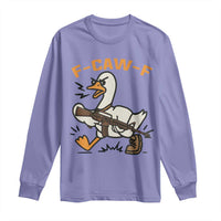 F Caw F Goose With Gun Long Sleeve Shirt Funny Rebellious Gift - Wonder Print Shop