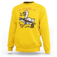 F Caw F Goose With Gun Sweatshirt Funny Rebellious Gift - Wonder Print Shop
