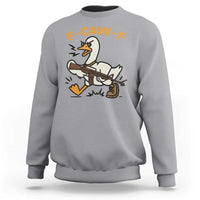 F Caw F Goose With Gun Sweatshirt Funny Rebellious Gift - Wonder Print Shop