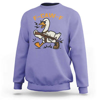 F Caw F Goose With Gun Sweatshirt Funny Rebellious Gift - Wonder Print Shop