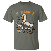 F Caw F Goose With Gun T Shirt Funny Rebellious Gift - Wonder Print Shop