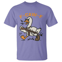 F Caw F Goose With Gun T Shirt Funny Rebellious Gift - Wonder Print Shop