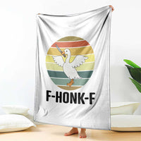 F Honk F Goose With Knife Throw Blanket Funny Chaotic Meme Gift - Wonder Print Shop