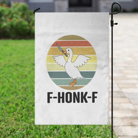 F Honk F Goose With Knife Garden Flag Funny Chaotic Meme Gift - Wonder Print Shop